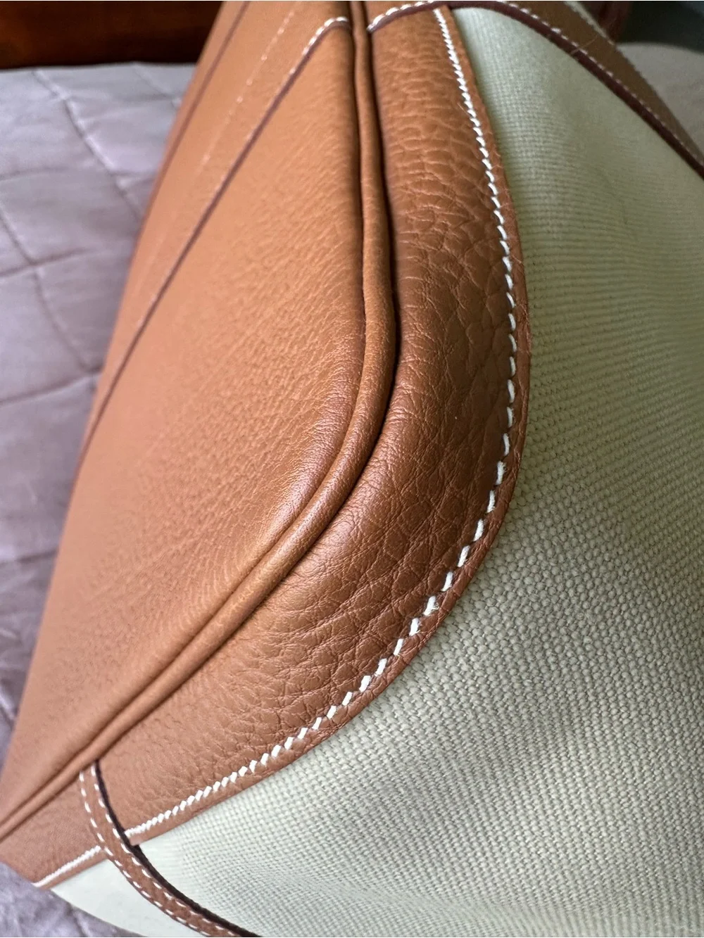 Hermes Garden Party Voyage 49 Toile Negonda Gold XL Weekender Travel Tote Rare - Picture 11 of 17